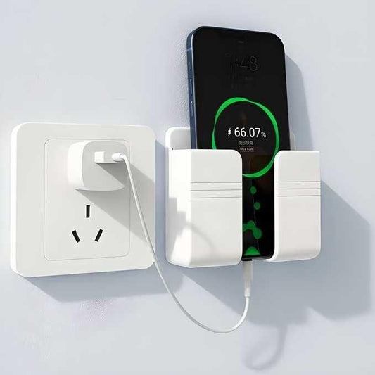 Wall Mounted Mobile Holder With Adhesive Strips. (Pack of 4 & 8)
